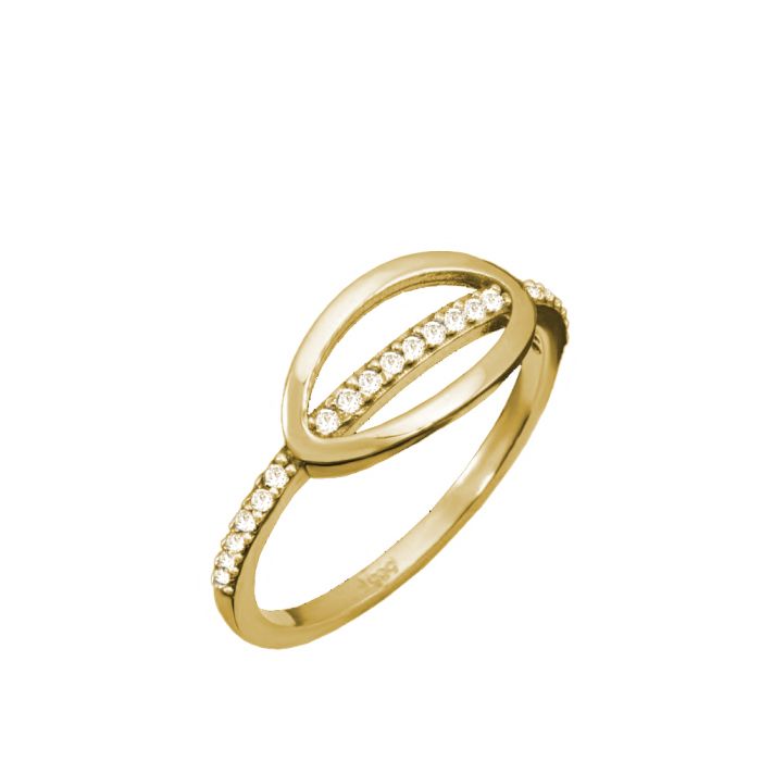 Women's yellow gold ring 9CT with zirkon HDY0012