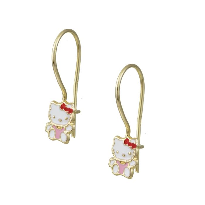 Kid's in yellow gold earrings with the Hello Kitty 9CT HSY0047
