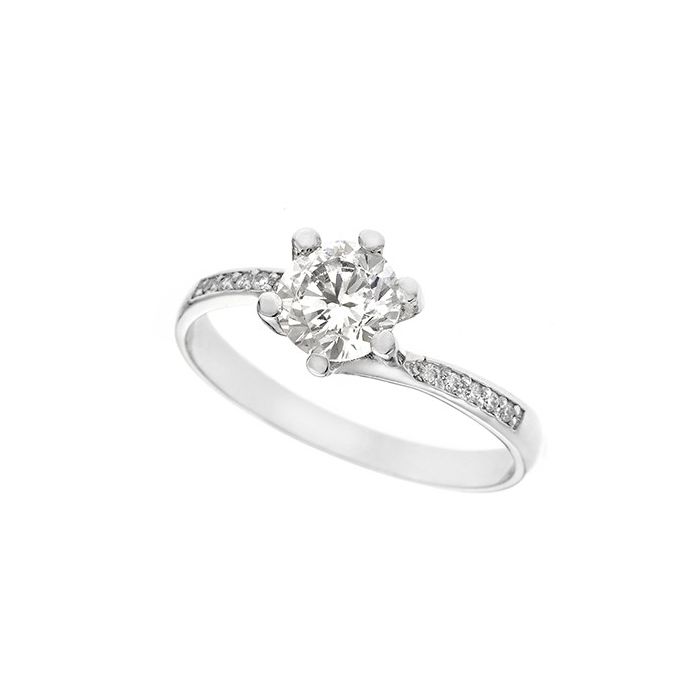Women'S White gold engagement ring 9CT HDY0025