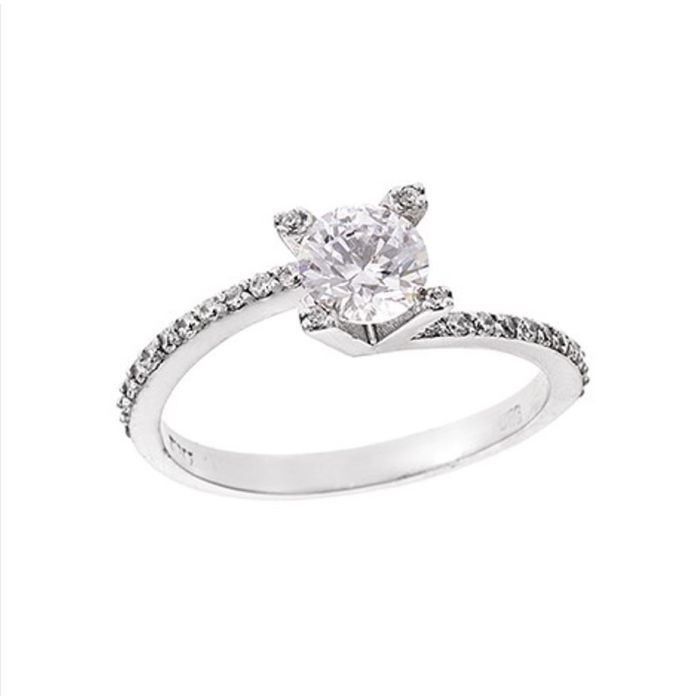 Women'S White gold engagement ring 9CT HDY0027