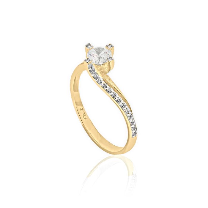 Women's engagement ring in yellow gold 9CT HDY0036