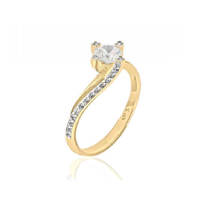 Women's engagement ring in yellow gold 9CT HDY0036