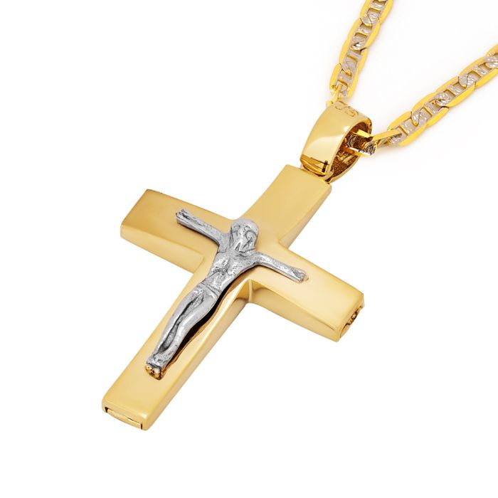 Men's yellow gold cross without chain 14CT ITY0073