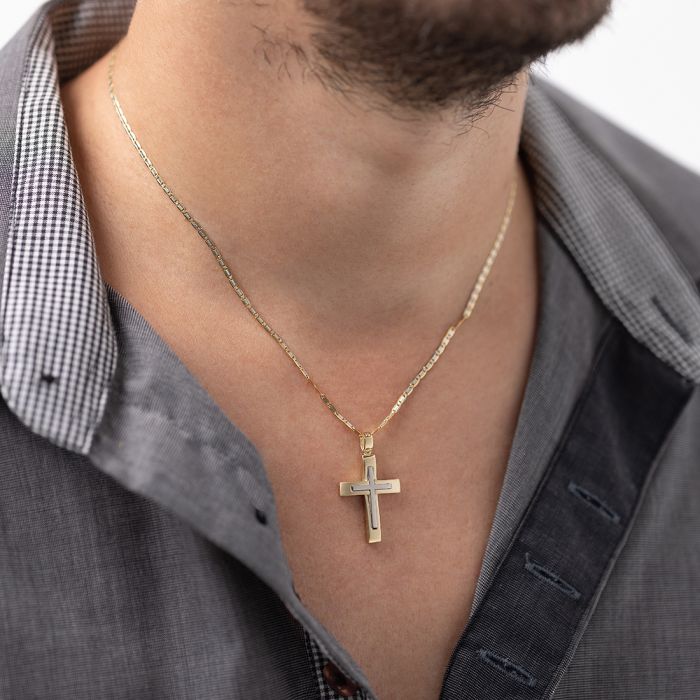 Men's yellow gold cross without chain 14CT ΙΤΥ0085