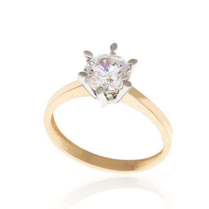 Women's engagement ring in yellow gold 14CT IDY0010