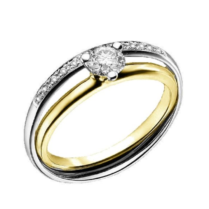 Women gold engagement ring 18ct with brigian SDJ0016