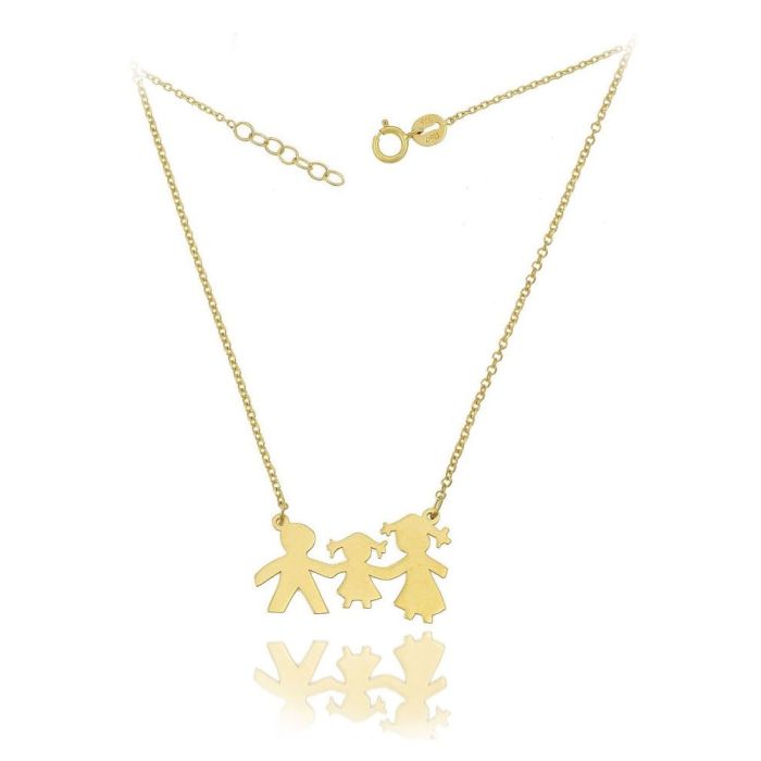 Women gold family necklace 9CT HRY0056