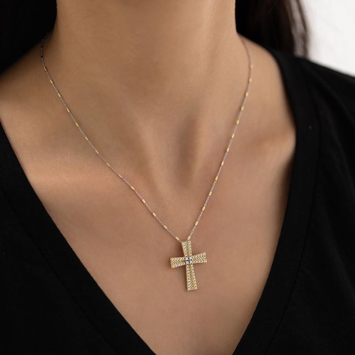 Women's gold cross 14CT without chain ITY0063