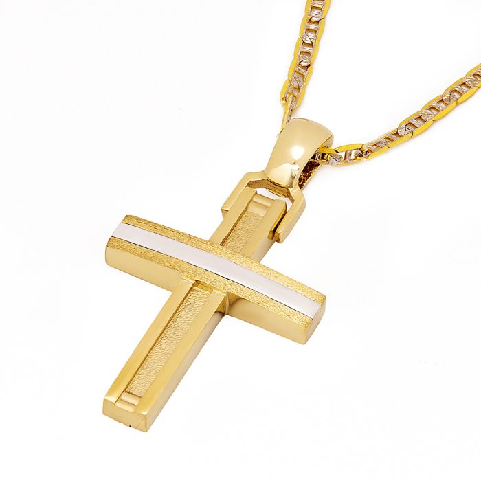Men's Yellow gold cross 14CT without chain ITY0071