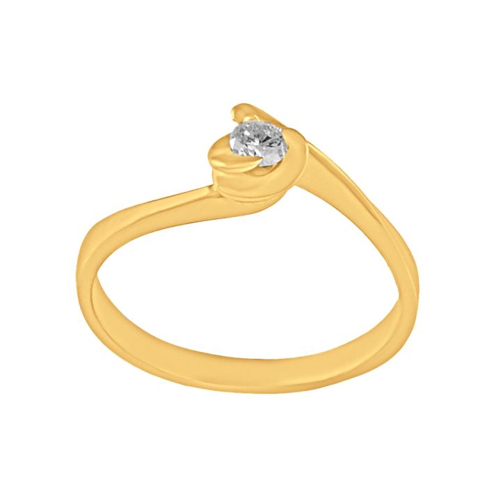 Yellow gold ring with brigian 0.14ct 9CT HDY0001