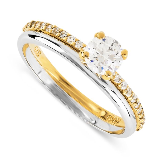 Women's engagement ring in yellow gold 9CT HDY0042