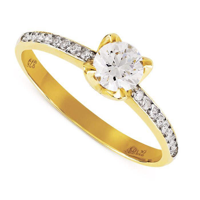 Women's engagement ring in yellow gold 9CT HDY0043