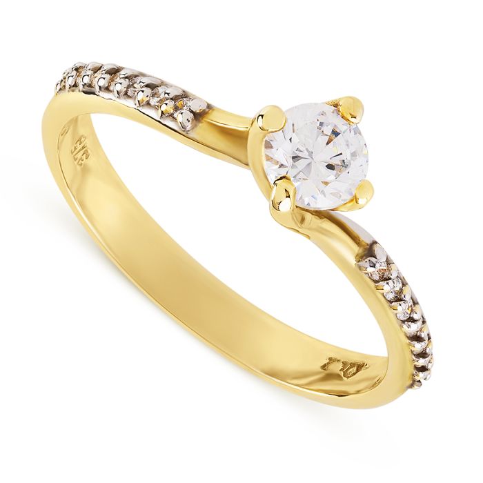 Women's engagement ring in yellow gold 9CT HDY0044