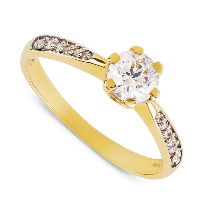 Women's engagement ring in yellow gold 9CT HDY0050