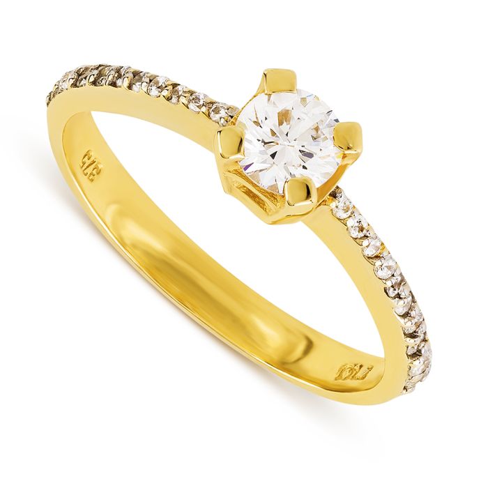 Women's engagement ring in yellow gold 9CT HDY0052