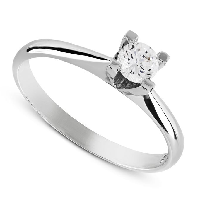 Women's ring with brigian 0,25ct 18ct in white gold SDY0020