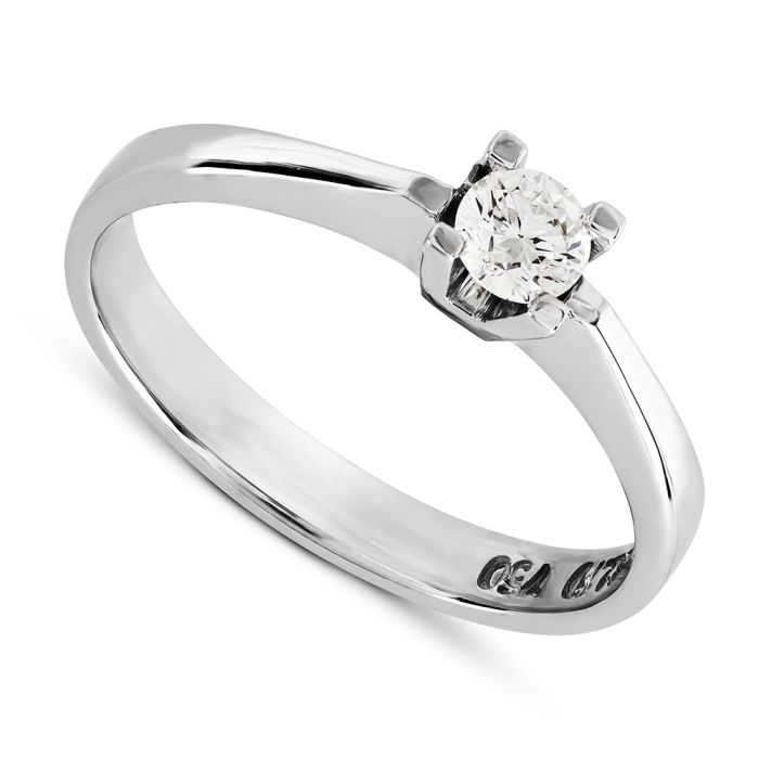 Women's ring with brigian 0,21ct 18ct in white gold SDY0022
