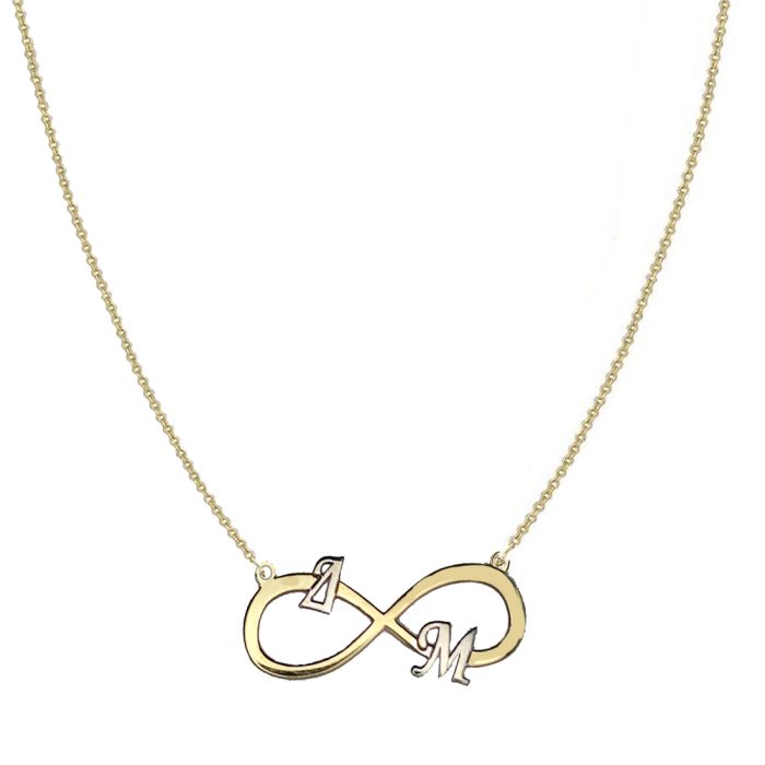 Women's yellow gold necklace with infinity 14ct IRY0028