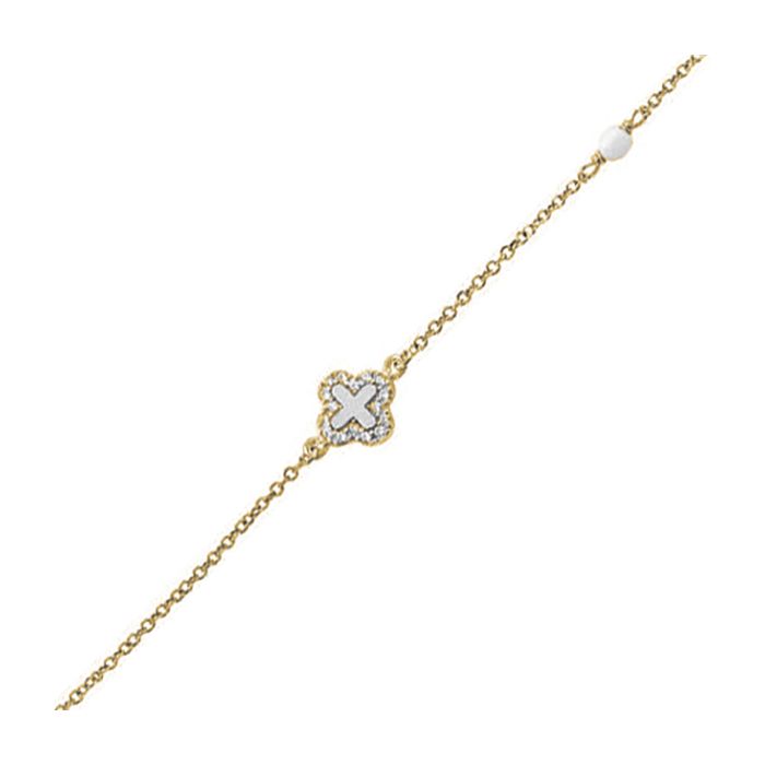 Women's bracelet in Yellow Gold with cross 9ct HVH0003