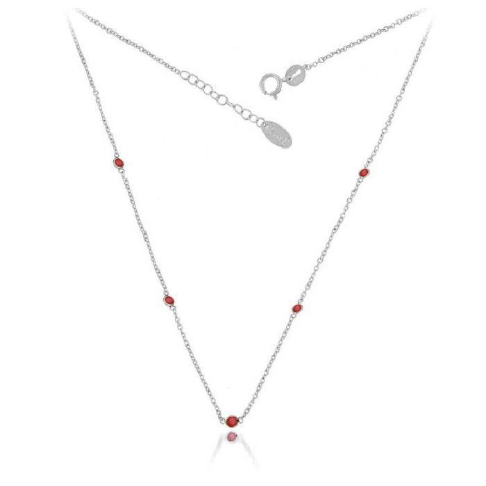 Women's necklace in White Gold 9ct with zircon HRY0096