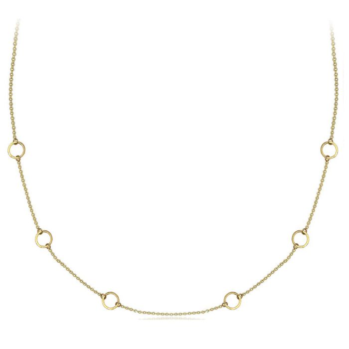 Women's Yellow Gold necklace with little circles 9ct HRY0104