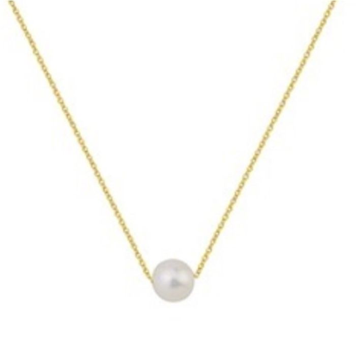 Women's Yellow Gold necklace with pearl 9ct HRY0112