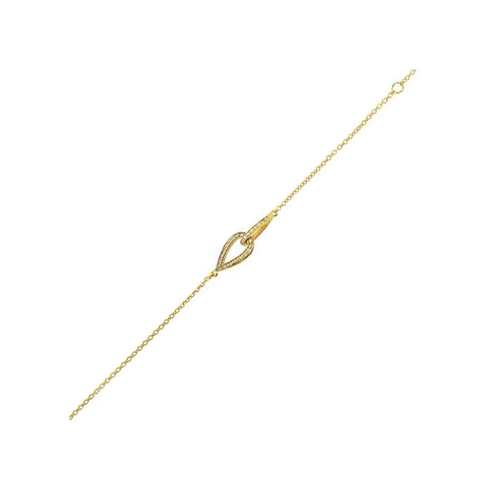 Women's bracelet in Yellow Gold teardrop 9ct HVY0047
