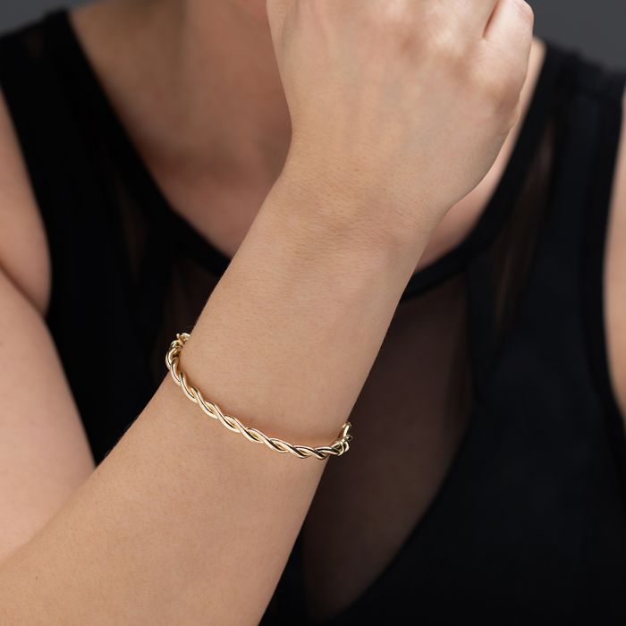 Women's yellow gold gilded bracelet 14ct IXY0007