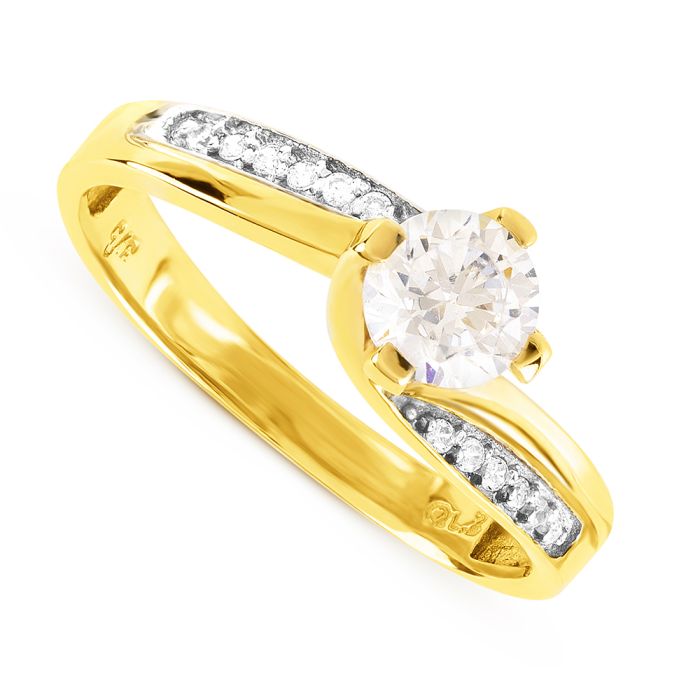 Women's engagement ring in yellow gold 9CT HDY0047