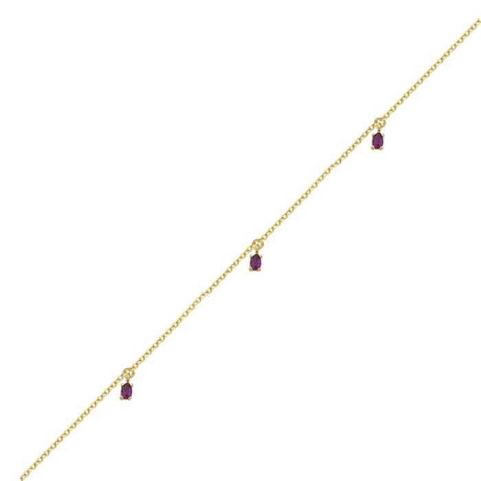 Women's bracelet in Yellow Gold with zirkon 9ct HVY0057