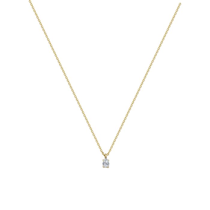 Women's Yellow Gold necklace with zirkon 9ct HRY0124
