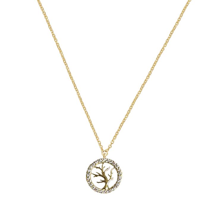 Women necklace Yellow Gold with the tree of life 9ct HRY0133