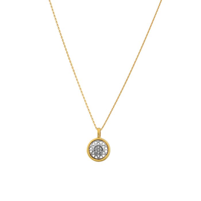 Women necklace Yellow Gold with zircon 9ct HRY0134