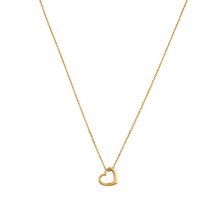 Women necklace Yellow Gold heart 9ct HRM0152