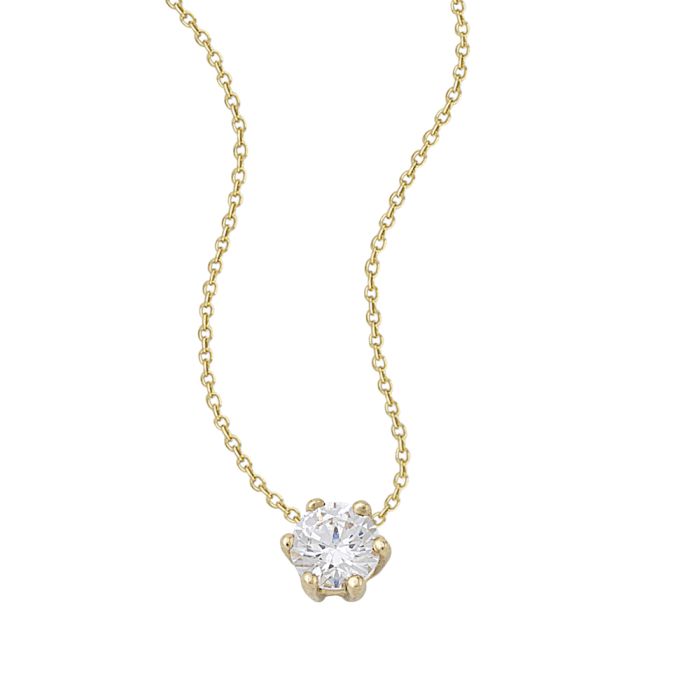 Women necklace Yellow Gold with zircon 9ct HRY0198