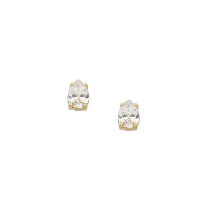 Women earrings Yellow Gold with zircon 9ct HSY0083