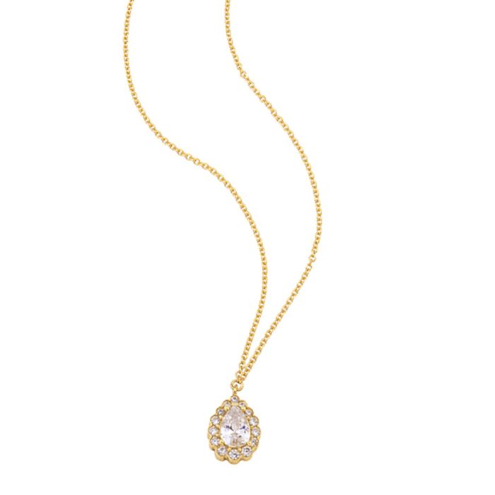 Women necklace Yellow Gold with zircon 9ct HRY0209