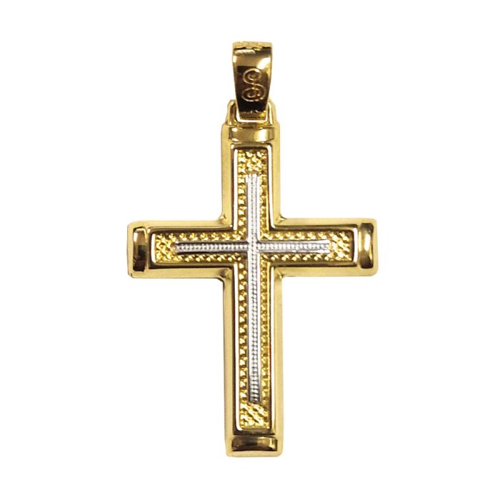 Men's cross Yellow Gold 14ct without chain ITY0134