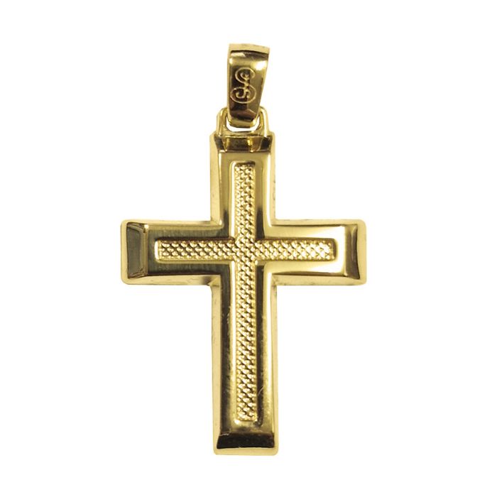 Men's cross Yellow Gold without chain 14ct ITY0135