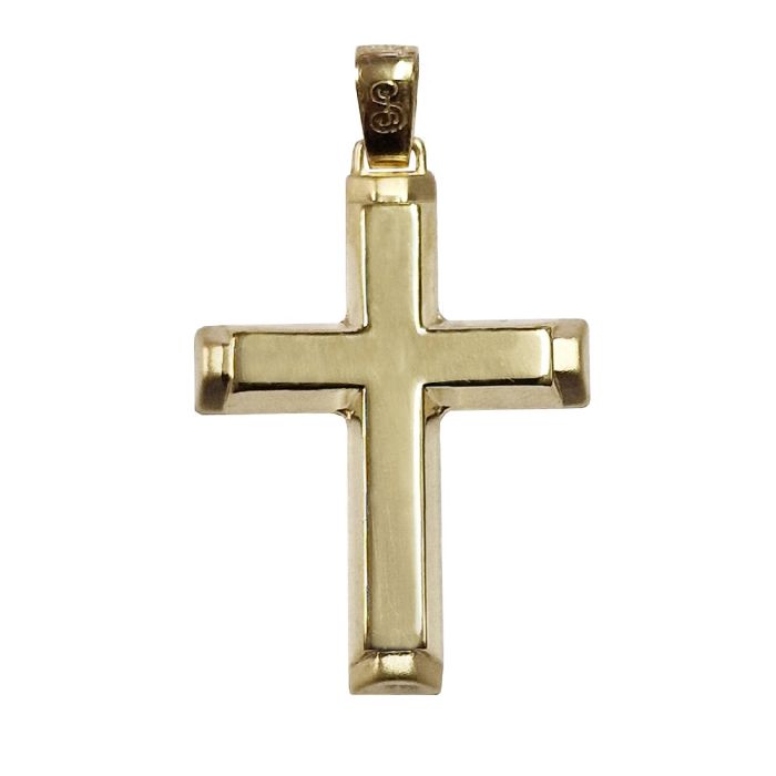 Men's cross Yellow Gold 14ct without chain ITY0144