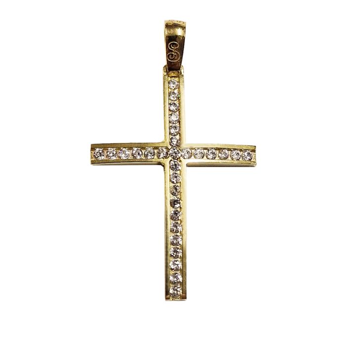 Women cross Yellow Gold without chain 14ct ITY0150