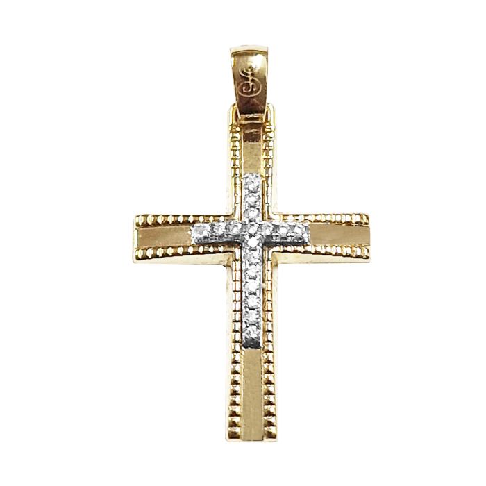 Women cross Yellow Gold without chain 14ct ITY0152