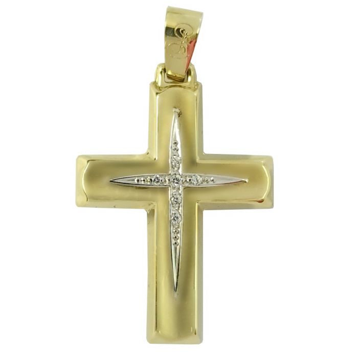 Women's cross Yellow Gold without chain 14ct ITY0021