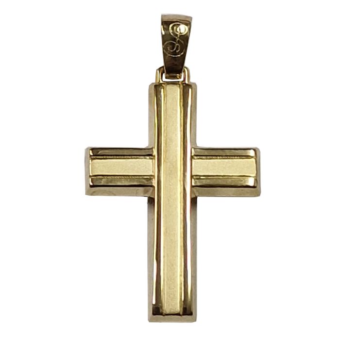 Men's cross Yellow Gold 14ct without chain ITY0167