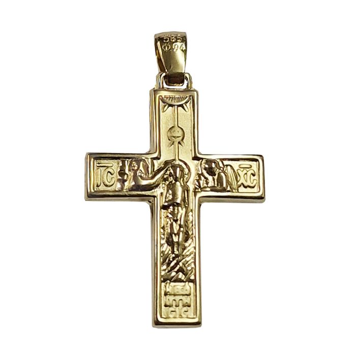 Men's cross Yellow Gold 14ct without chain ITY0167