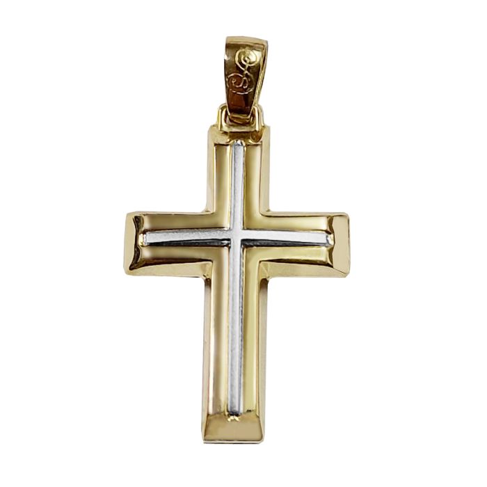 Men's cross Yellow Gold 14ct without chain ITY0168