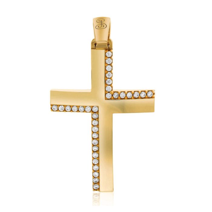 Women's cross Yellow Gold 14ct without chain ITY0170
