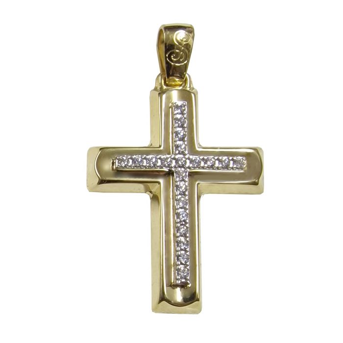 Women cross Yellow Gold 14ct without chain ITY0172