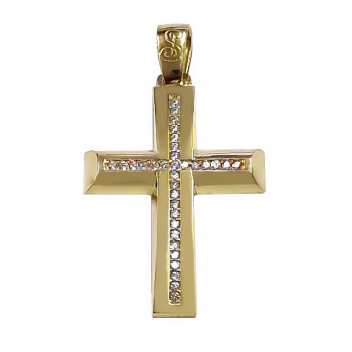 Women cross Yellow Gold 14ct without chain ITY0175