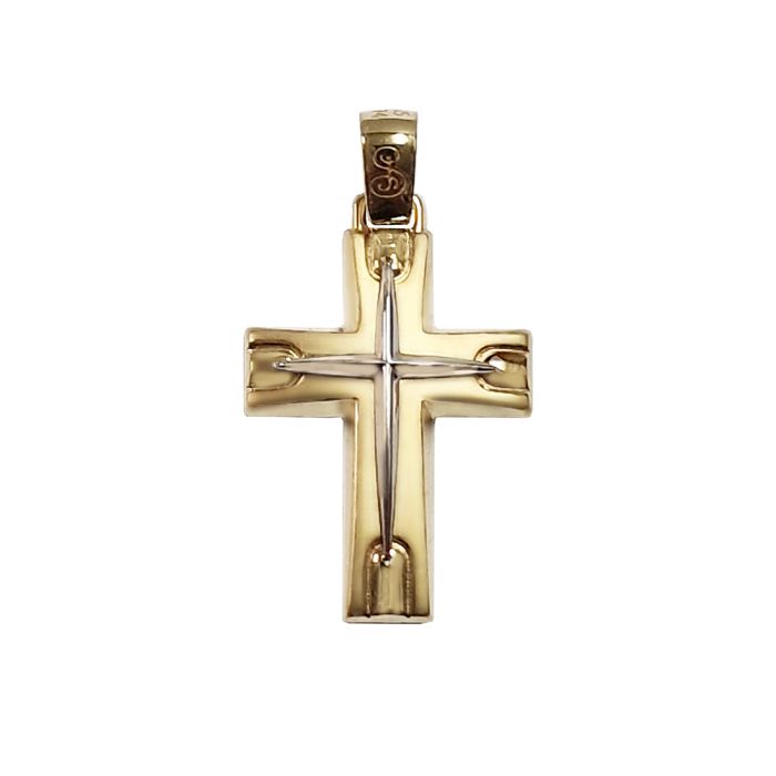 Men'w cross Yellow Gold 14ct without chain ITY0180